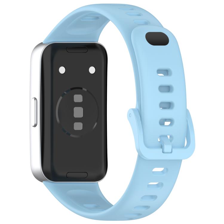For Huawei Band 10 / 9 / 8 Metal Head Black Nail Button Glossy Silicone Watch Band
