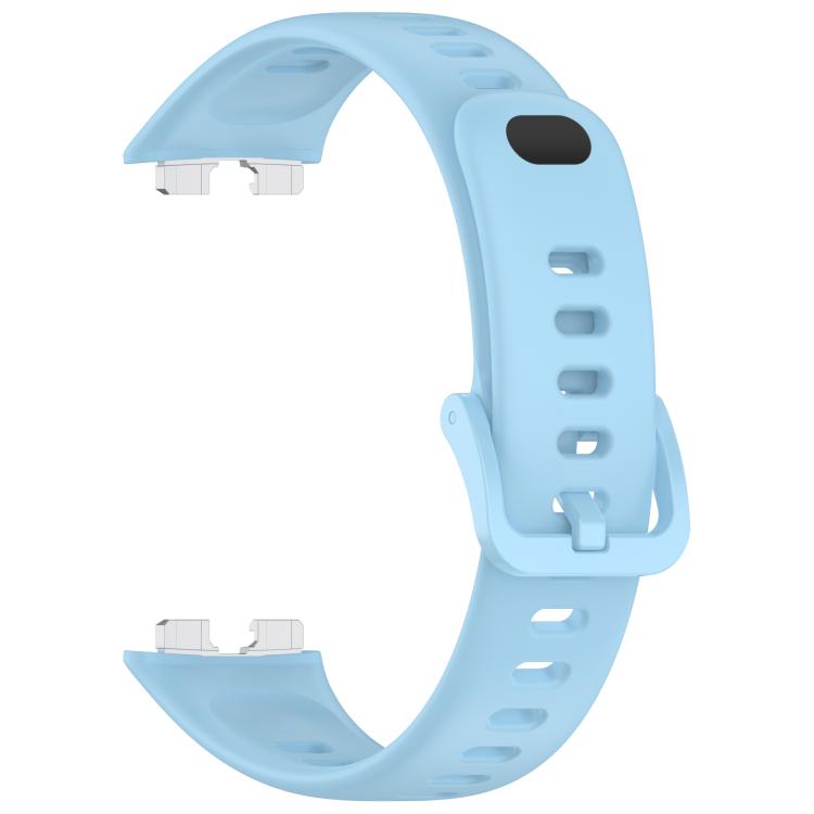For Huawei Band 10 / 9 / 8 Metal Head Black Nail Button Glossy Silicone Watch Band