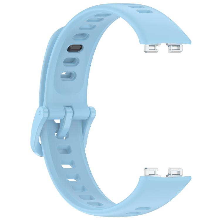 For Huawei Band 10 / 9 / 8 Metal Head Black Nail Button Glossy Silicone Watch Band