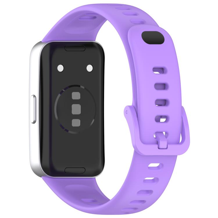 For Huawei Band 10 / 9 / 8 Metal Head Black Nail Button Glossy Silicone Watch Band