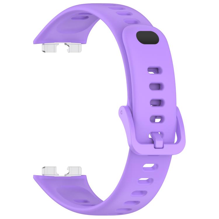 For Huawei Band 10 / 9 / 8 Metal Head Black Nail Button Glossy Silicone Watch Band