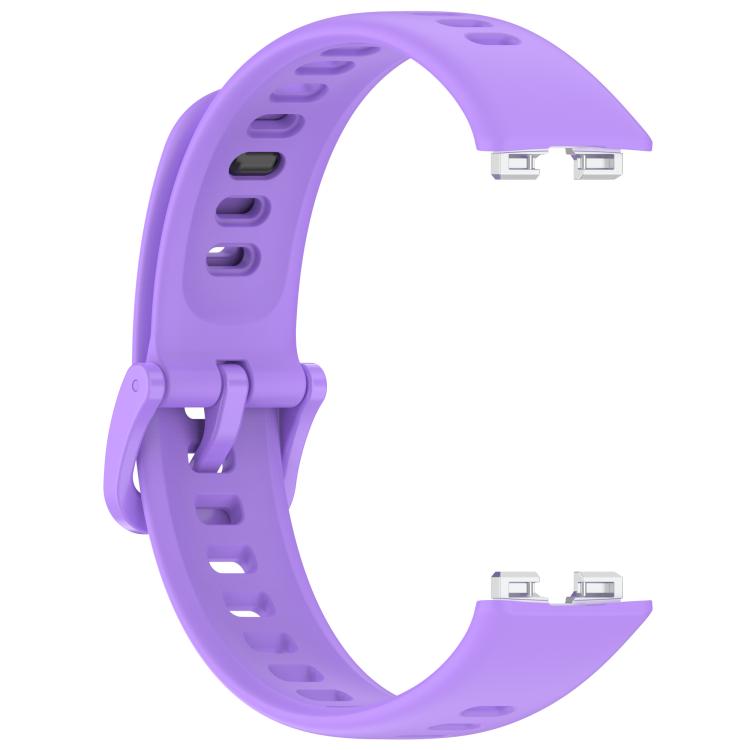 For Huawei Band 10 / 9 / 8 Metal Head Black Nail Button Glossy Silicone Watch Band