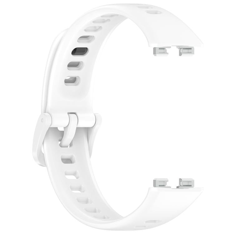 For Huawei Band 10 / 9 / 8 Metal Head Black Nail Button Glossy Silicone Watch Band