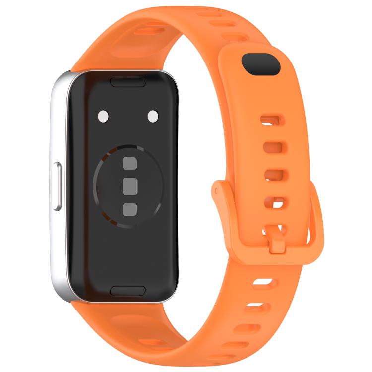 For Huawei Band 10 / 9 / 8 Metal Head Black Nail Button Glossy Silicone Watch Band
