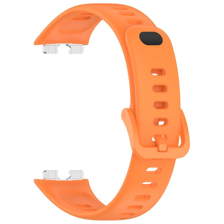 For Huawei Band 10 / 9 / 8 Metal Head Black Nail Button Glossy Silicone Watch Band