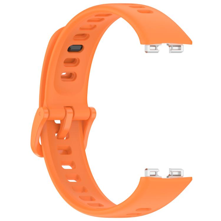 For Huawei Band 10 / 9 / 8 Metal Head Black Nail Button Glossy Silicone Watch Band