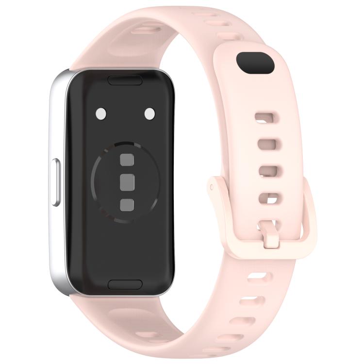 For Huawei Band 10 / 9 / 8 Metal Head Black Nail Button Glossy Silicone Watch Band