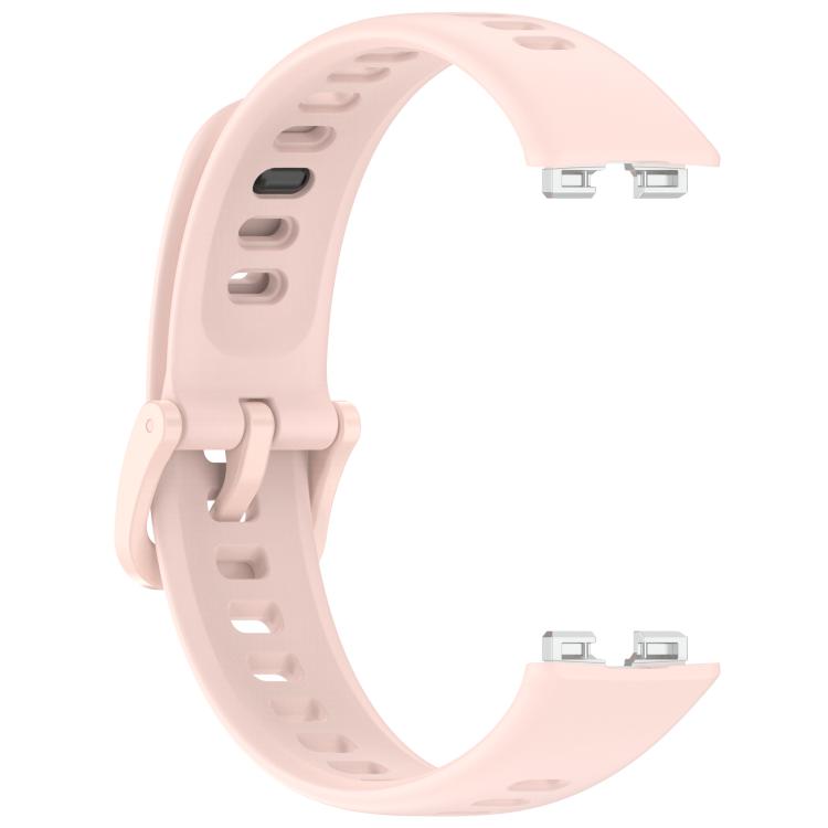 For Huawei Band 10 / 9 / 8 Metal Head Black Nail Button Glossy Silicone Watch Band