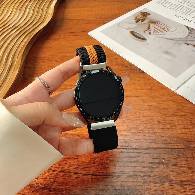 22mm Striped Magnetic Buckle Nylon Watch Band