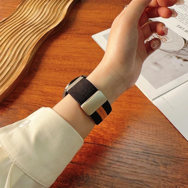 22mm Striped Magnetic Buckle Nylon Watch Band