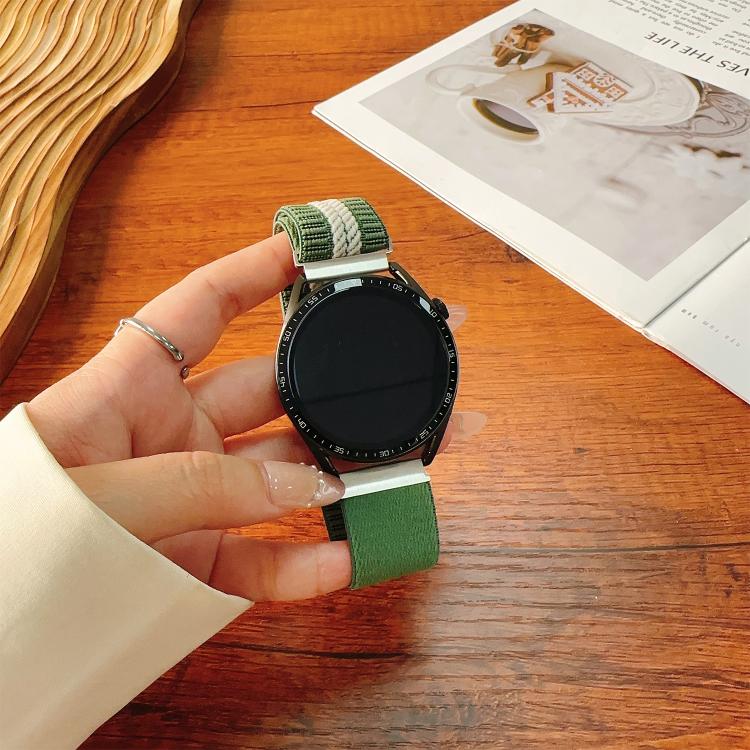 22mm Striped Magnetic Buckle Nylon Watch Band
