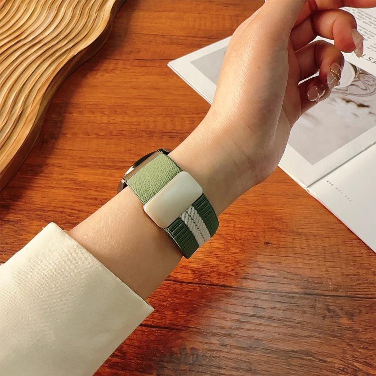 22mm Striped Magnetic Buckle Nylon Watch Band