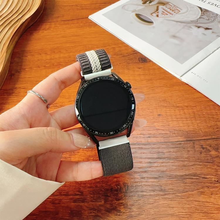 22mm Striped Magnetic Buckle Nylon Watch Band