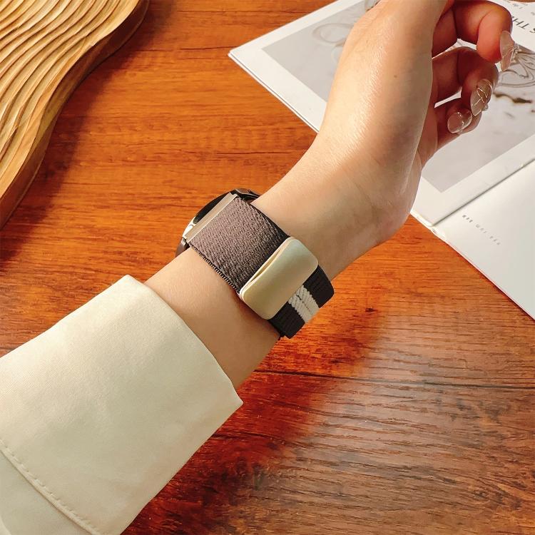 22mm Striped Magnetic Buckle Nylon Watch Band