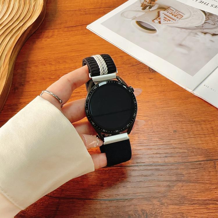 22mm Striped Magnetic Buckle Nylon Watch Band
