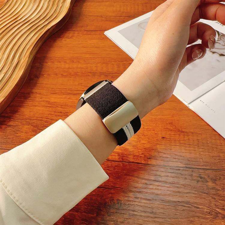 22mm Striped Magnetic Buckle Nylon Watch Band