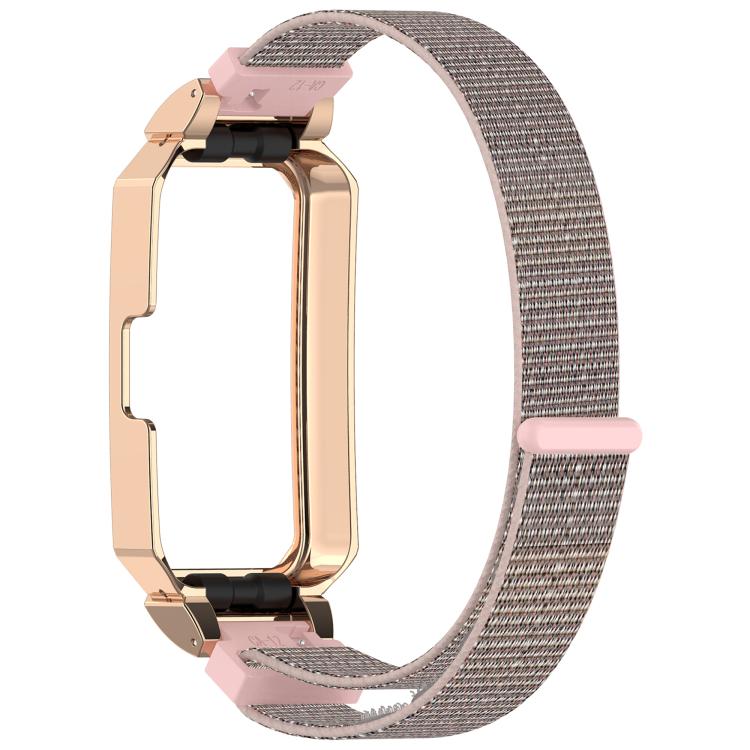 For Huawei Band 10 / 10 NFC / 9 / 9 NFC Watch Frame Integrated Nylon Loop Watch Band