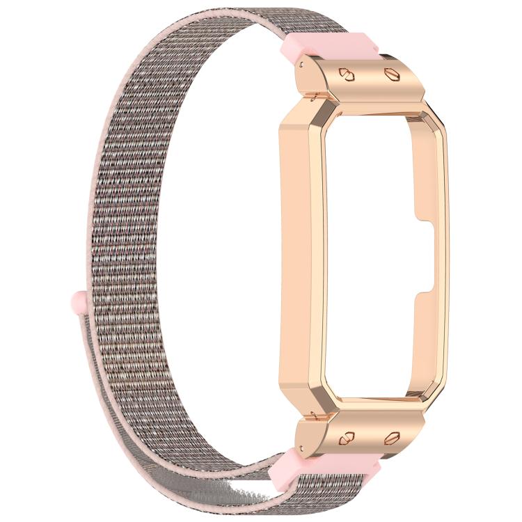 For Huawei Band 10 / 10 NFC / 9 / 9 NFC Watch Frame Integrated Nylon Loop Watch Band