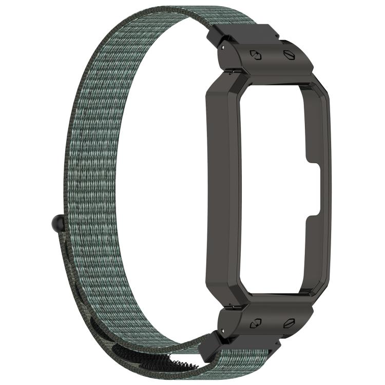 For Huawei Band 10 / 10 NFC / 9 / 9 NFC Watch Frame Integrated Nylon Loop Watch Band