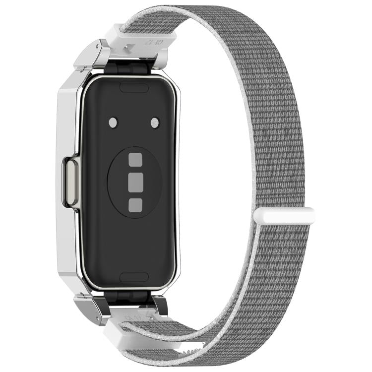 For Huawei Band 10 / 10 NFC / 9 / 9 NFC Watch Frame Integrated Nylon Loop Watch Band