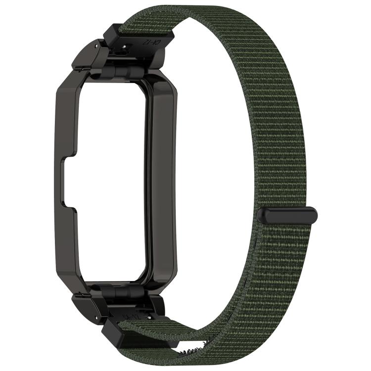 For Huawei Band 10 / 10 NFC / 9 / 9 NFC Watch Frame Integrated Nylon Loop Watch Band