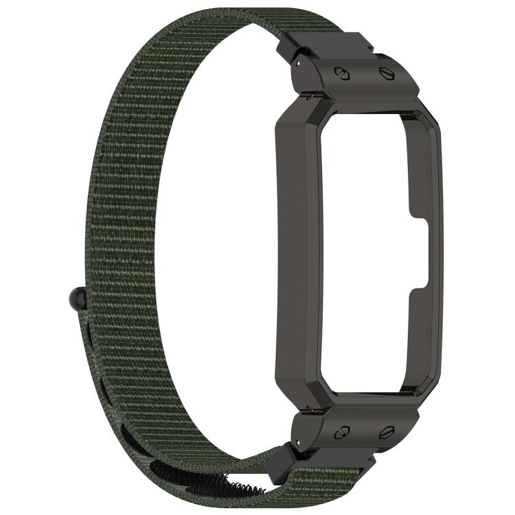 For Huawei Band 10 / 10 NFC / 9 / 9 NFC Watch Frame Integrated Nylon Loop Watch Band
