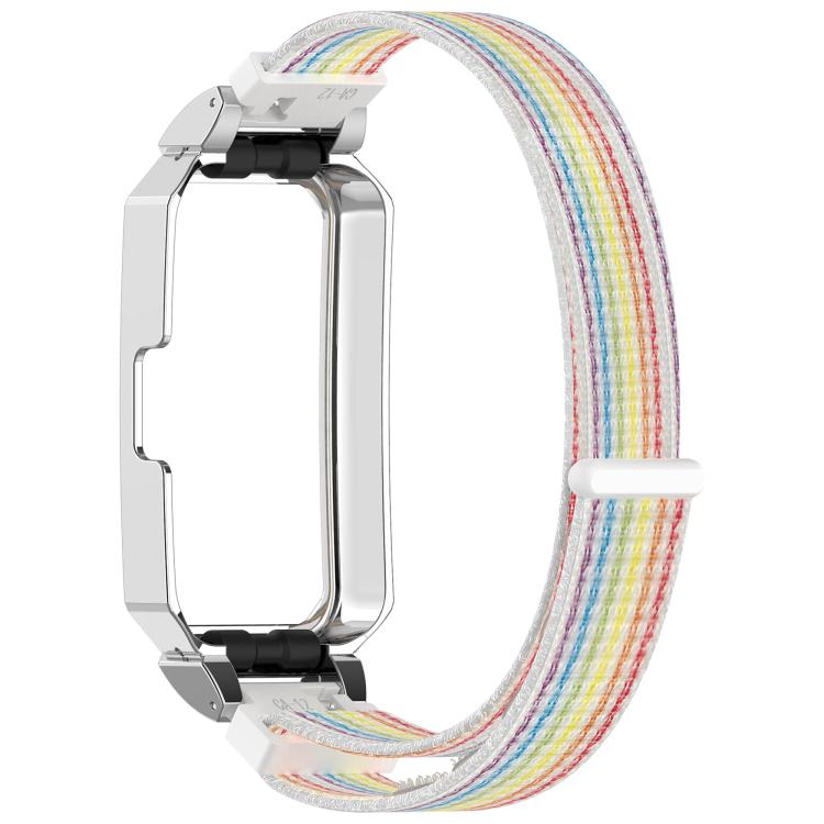 For Huawei Band 10 / 10 NFC / 9 / 9 NFC Watch Frame Integrated Nylon Loop Watch Band