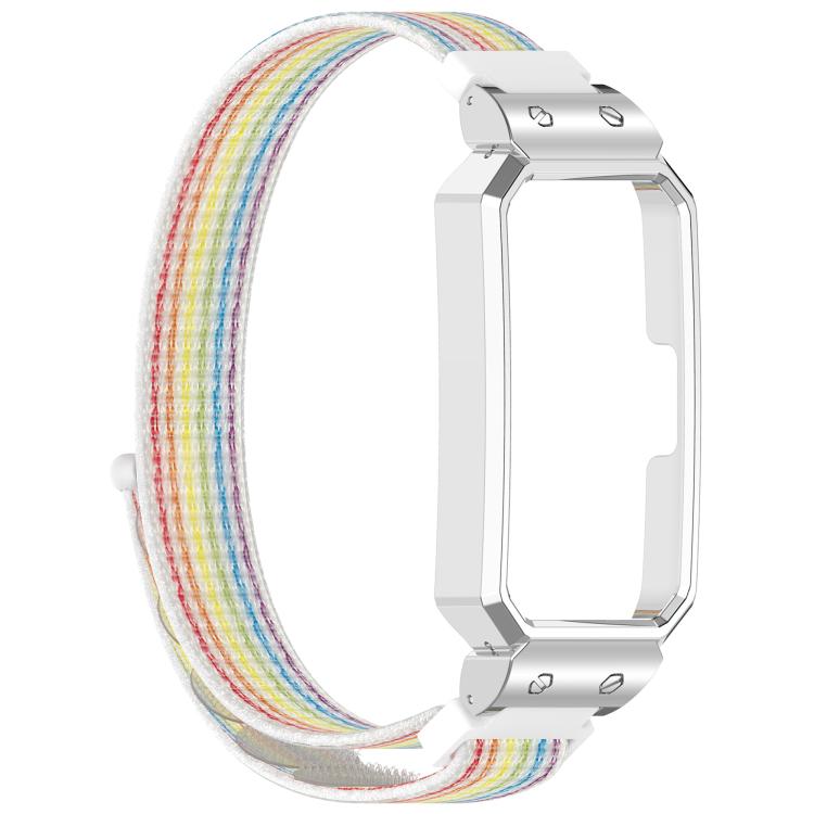 For Huawei Band 10 / 10 NFC / 9 / 9 NFC Watch Frame Integrated Nylon Loop Watch Band