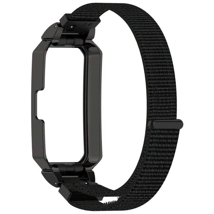 For Huawei Band 10 / 10 NFC / 9 / 9 NFC Watch Frame Integrated Nylon Loop Watch Band
