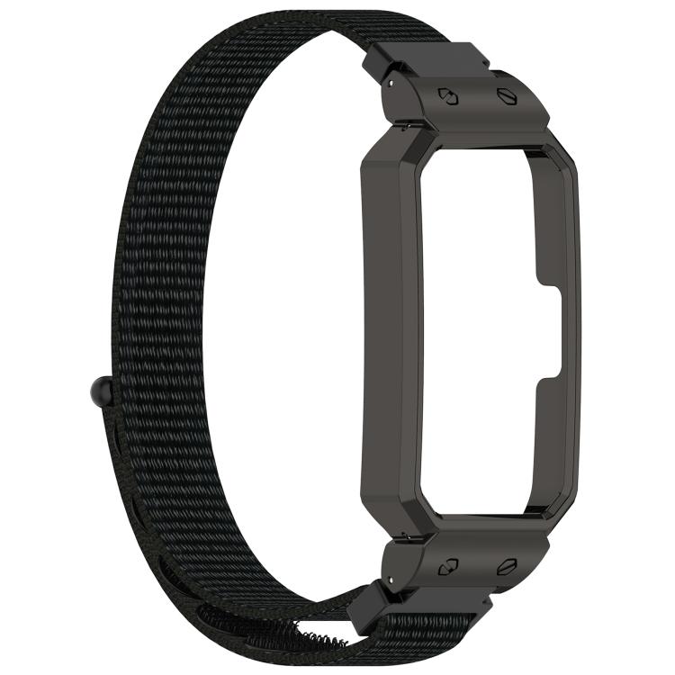 For Huawei Band 10 / 10 NFC / 9 / 9 NFC Watch Frame Integrated Nylon Loop Watch Band