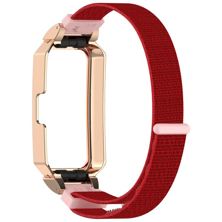 For Huawei Band 10 / 10 NFC / 9 / 9 NFC Watch Frame Integrated Nylon Loop Watch Band