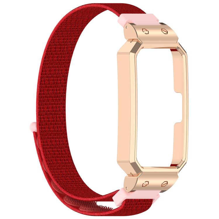 For Huawei Band 10 / 10 NFC / 9 / 9 NFC Watch Frame Integrated Nylon Loop Watch Band