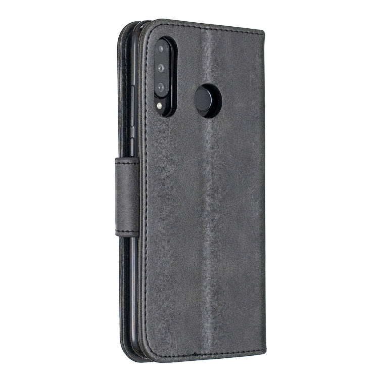 Retro Lambskin Texture Pure Color Horizontal Flip PU Leather Case for Huawei P30 Lite & Nove 4e, with Holder & Card Slots & Wallet & Lanyard