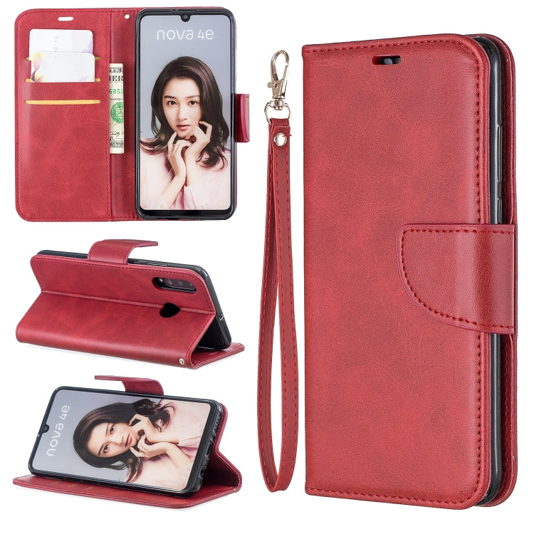 Retro Lambskin Texture Pure Color Horizontal Flip PU Leather Case for Huawei P30 Lite & Nove 4e, with Holder & Card Slots & Wallet & Lanyard