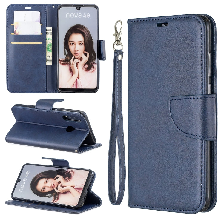Retro Lambskin Texture Pure Color Horizontal Flip PU Leather Case for Huawei P30 Lite & Nove 4e, with Holder & Card Slots & Wallet & Lanyard