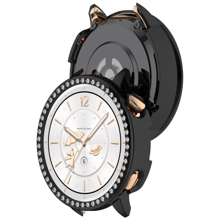 For OPPO Watch X2 Mini Single Row Diamond Half Coverage Hollow PC Watch Protective Case