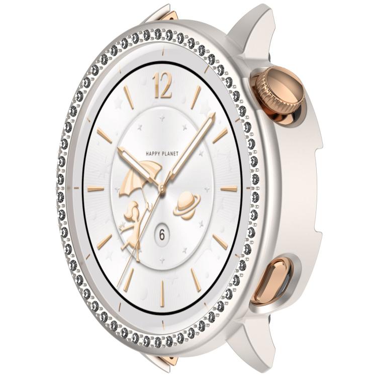 For OPPO Watch X2 Mini Single Row Diamond Half Coverage Hollow PC Watch Protective Case