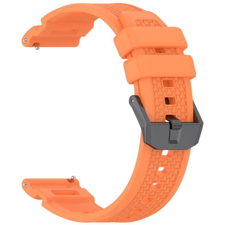 For Ticwatch Atlas / Pro 5 Enduro Black Steel Buckle Silicone Watch Band