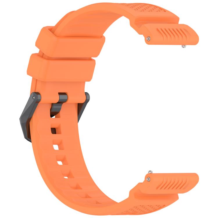 For Ticwatch Atlas / Pro 5 Enduro Black Steel Buckle Silicone Watch Band