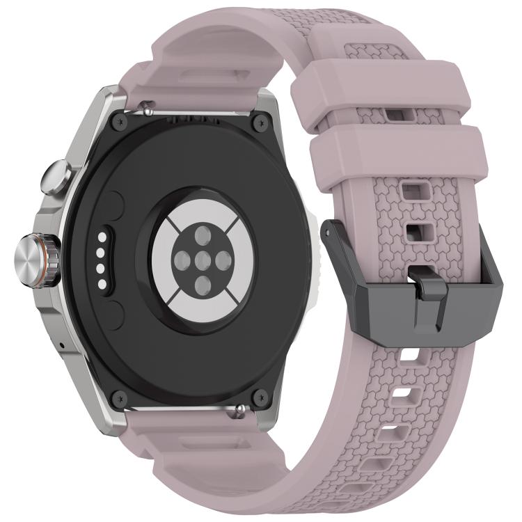 For Ticwatch Atlas / Pro 5 Enduro Black Steel Buckle Silicone Watch Band