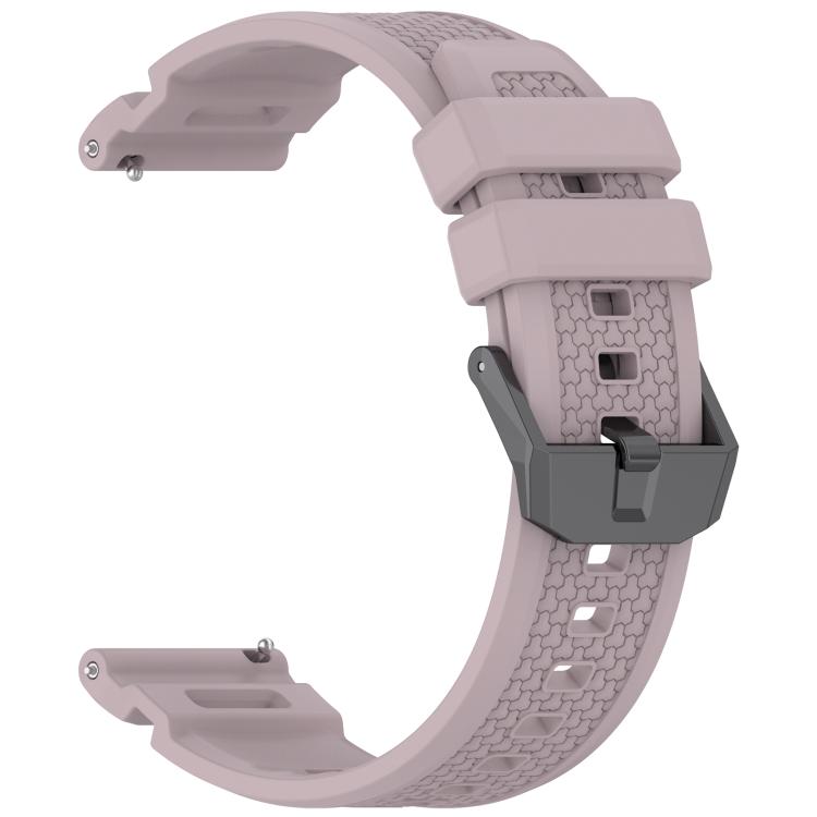 For Ticwatch Atlas / Pro 5 Enduro Black Steel Buckle Silicone Watch Band