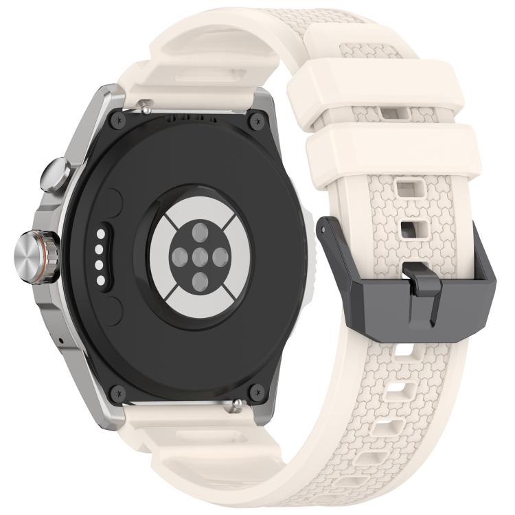 For Ticwatch Atlas / Pro 5 Enduro Black Steel Buckle Silicone Watch Band