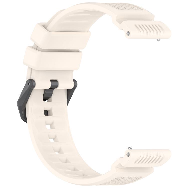 For Ticwatch Atlas / Pro 5 Enduro Black Steel Buckle Silicone Watch Band