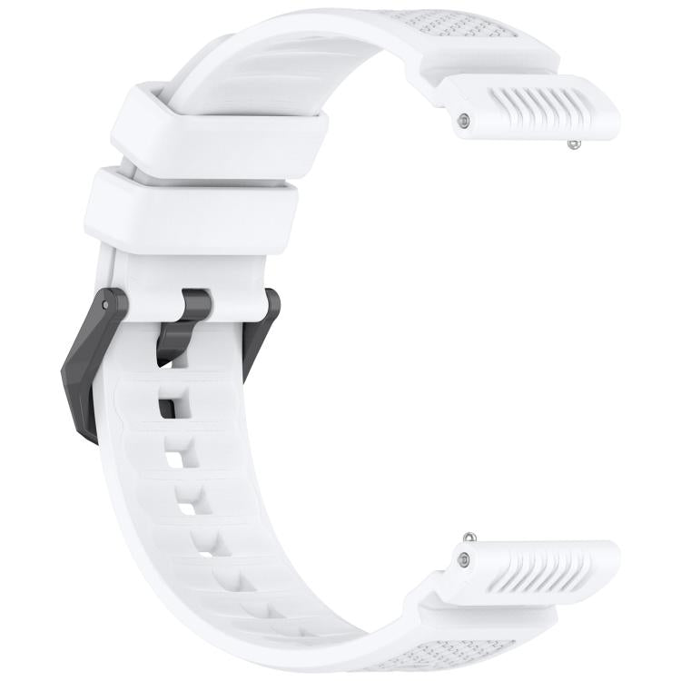For Ticwatch Atlas / Pro 5 Enduro Black Steel Buckle Silicone Watch Band
