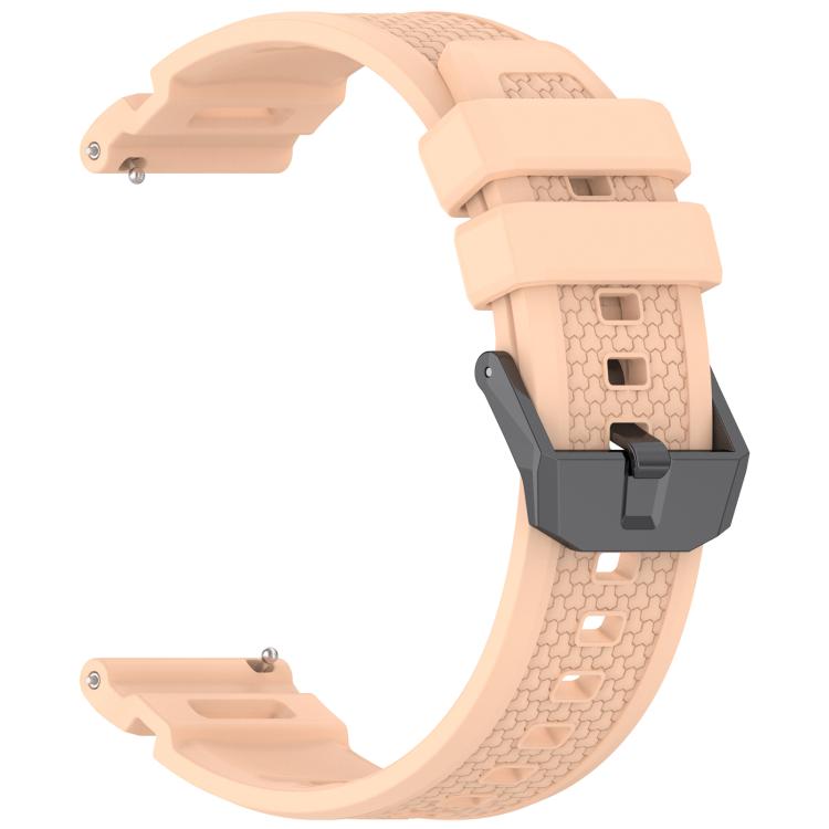 For Ticwatch Atlas / Pro 5 Enduro Black Steel Buckle Silicone Watch Band