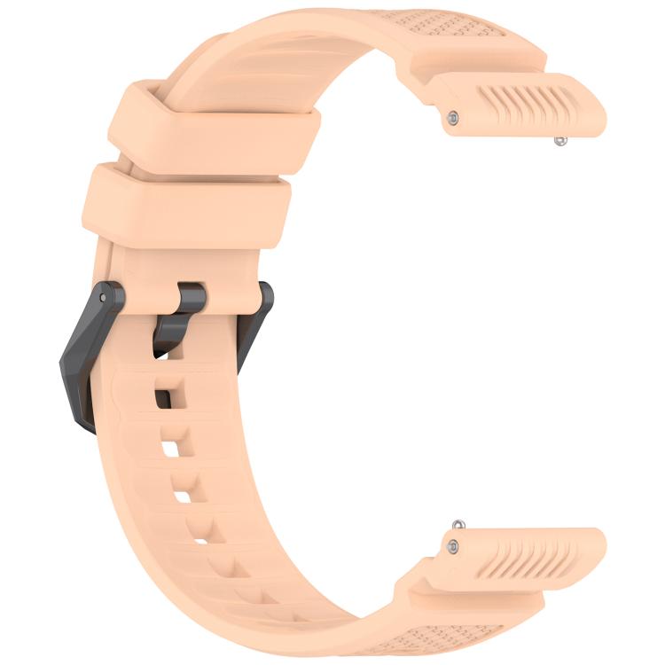 For Ticwatch Atlas / Pro 5 Enduro Black Steel Buckle Silicone Watch Band