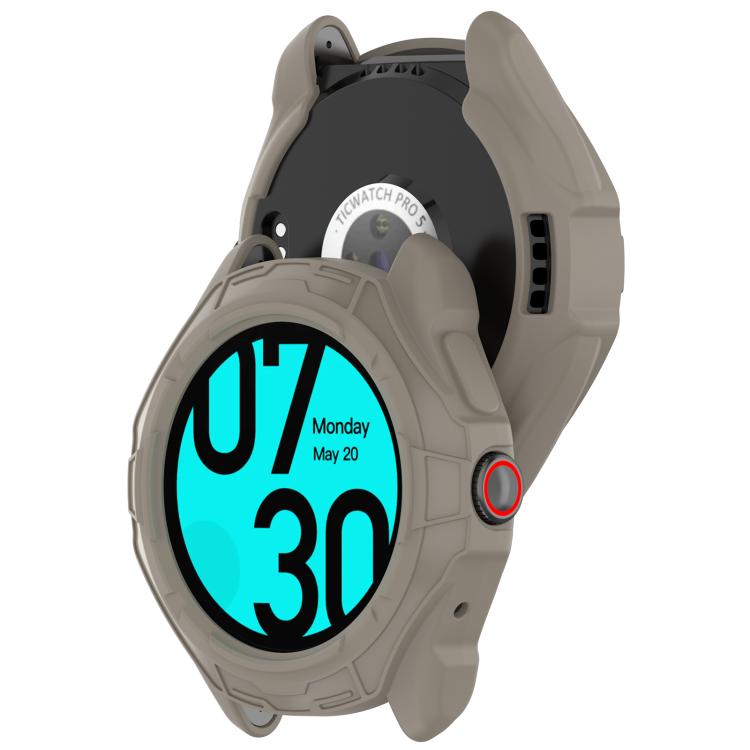 For Ticwatch Pro 5 Enduro Armored TPU Half Coverage Hollow Watch Protective Case