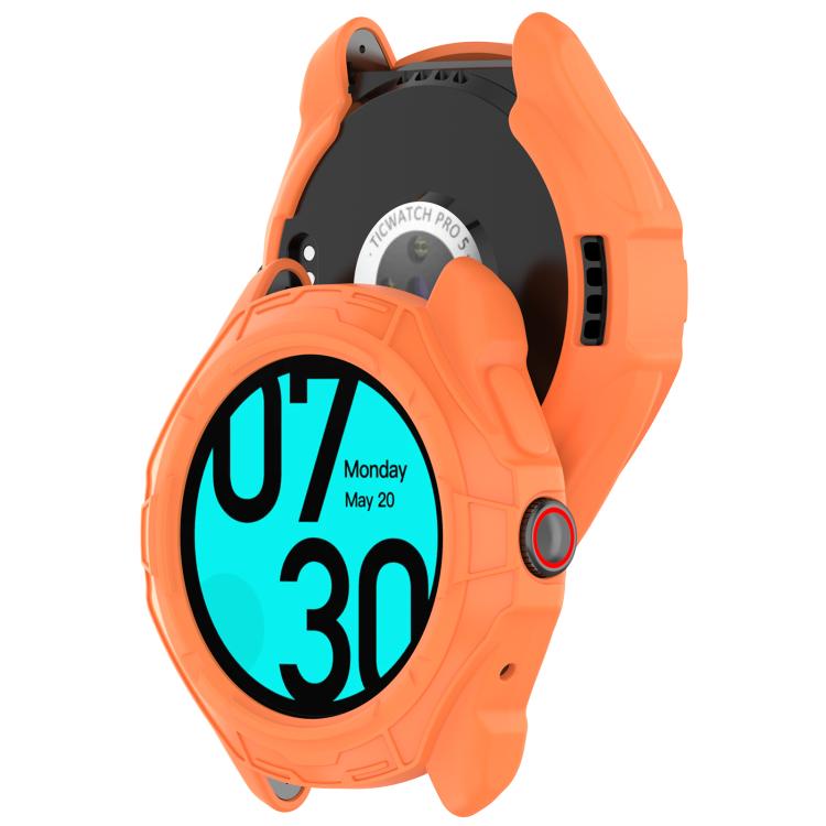 For Ticwatch Pro 5 Enduro Armored TPU Half Coverage Hollow Watch Protective Case