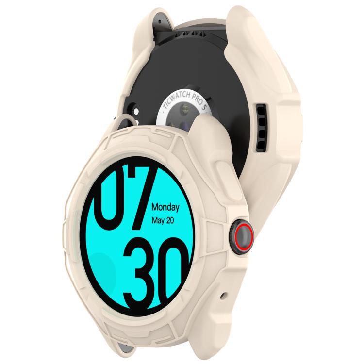 For Ticwatch Pro 5 Enduro Armored TPU Half Coverage Hollow Watch Protective Case