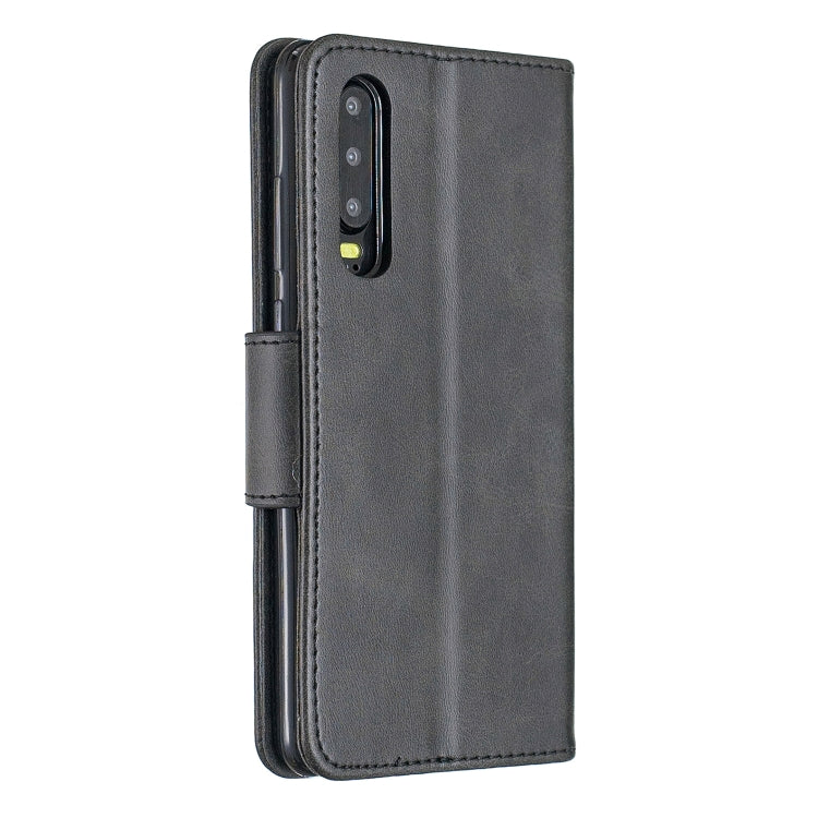 Retro Lambskin Texture Pure Color Horizontal Flip PU Leather Case for Huawei P30, with Holder & Card Slots & Wallet & Lanyard